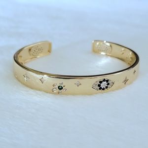 Zeyzey Gold💛 Cuff Bracelet with Protection🛡 Designs - NWT